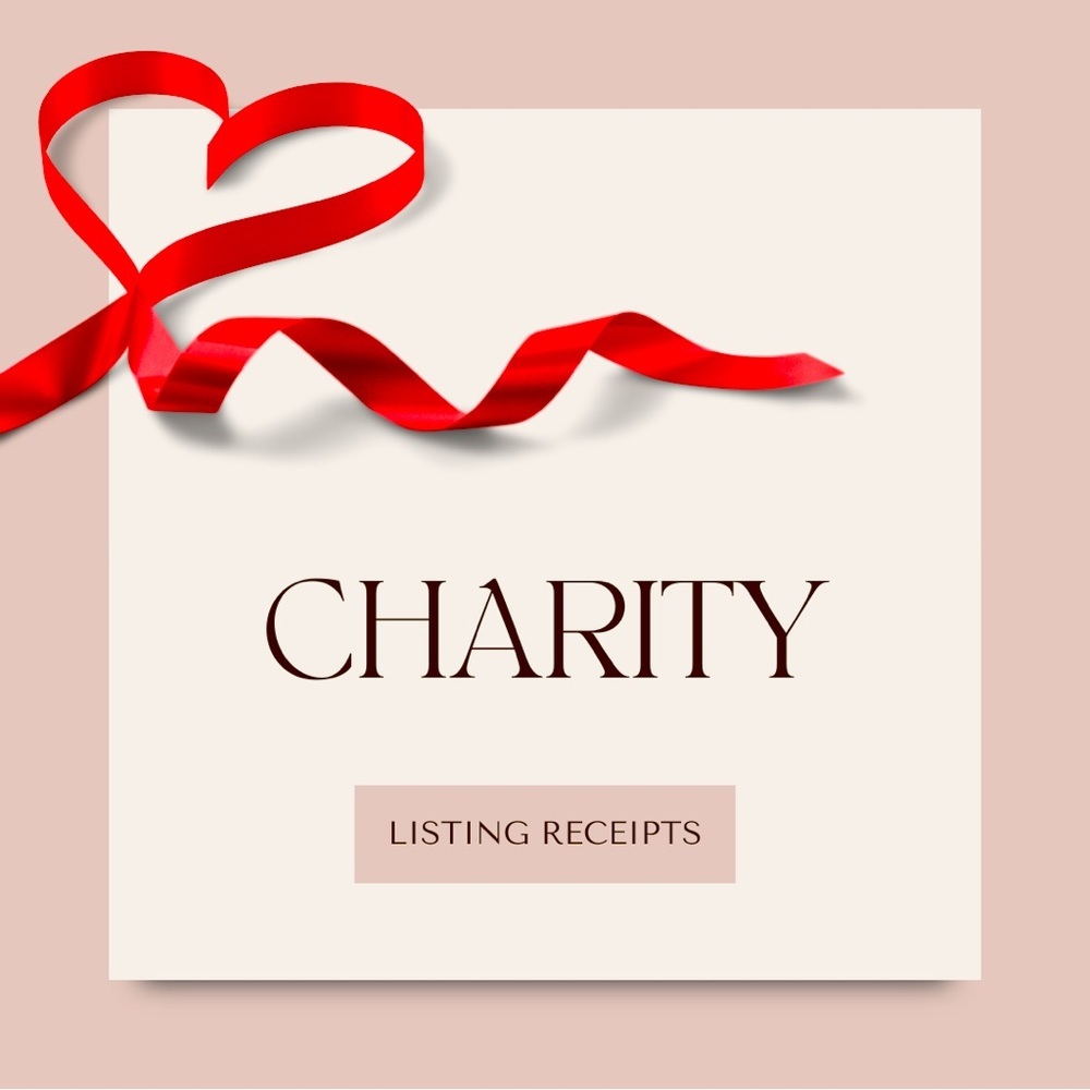 Receipt listing for Charities from Lives Coming!!